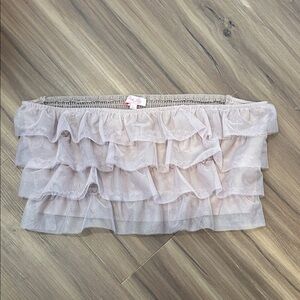 NEW Pink Lily Sleeveless Tiered Ruffle Top Mauve/Muted Pink Crop Top Going Out